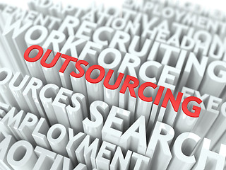 Image showing Outsourcing. Wordcloud Concept.