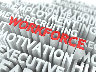 Image showing Workforce. Wordcloud Concept.