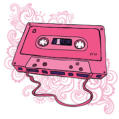 Image showing Audio cassette. Retro cassette tape