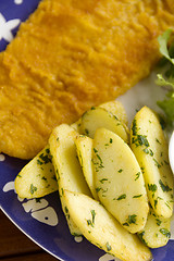 Image showing Kipfler Potatoes And Fish