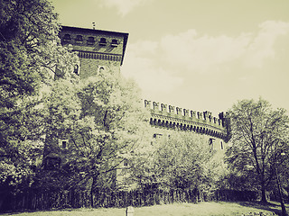 Image showing Vintage sepia Medieval Castle Turin