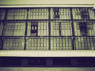 Image showing Vintage sepia Modern architecture