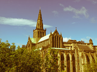 Image showing Retro look Glasgow cathedral