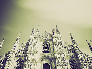 Image showing Vintage sepia Duomo, Milan