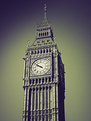 Image showing Vintage sepia Big Ben, London