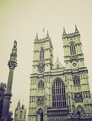 Image showing Vintage sepia Westminster Abbey