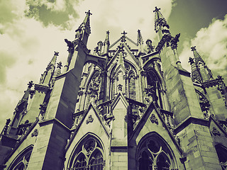 Image showing Vintage sepia Johanneskirche Church, Stuttgart