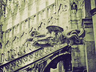 Image showing Vintage sepia Duomo, Milan