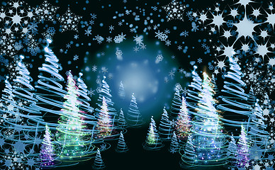 Image showing xmas tree (forest)