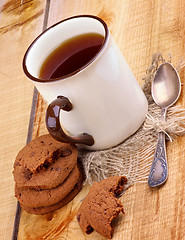 Image showing Tea and Cookies