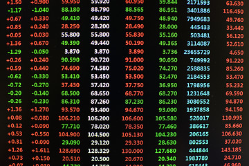 Image showing Colored ticker board on black 