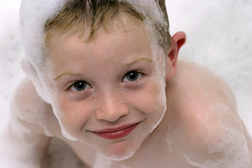 Image showing Clean Kid in the Bath