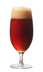 Image showing glass of dark beer