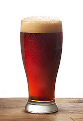 Image showing glass of dark beer