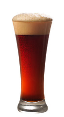 Image showing Glass of dark beer