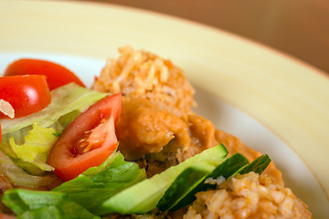 Image showing Delicious mexican food on a plate