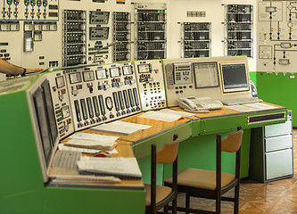 Image showing Control panel of a power plant