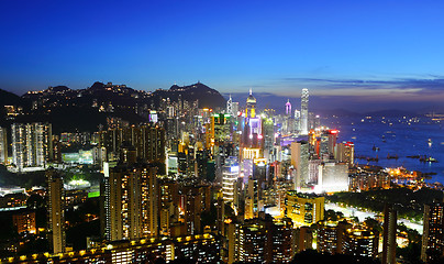 Image showing Hong Kong city at night