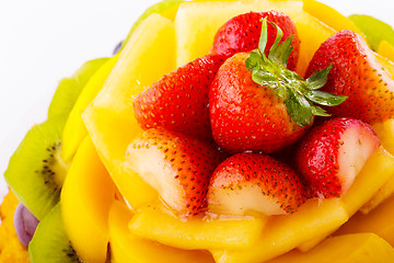 Image showing Fruit tart close up