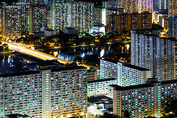 Image showing Cityscape in Hong Kong at night