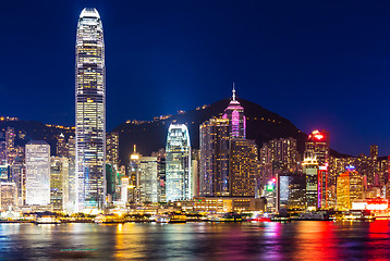 Image showing Hong Kong skyline at night 