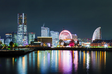 Image showing Yokohama city in Japan at night