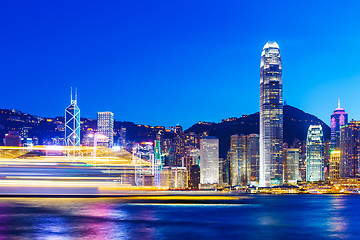 Image showing Hong Kong skyline at night