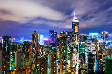 Image showing Cityscape in Hong Kong at night