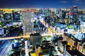 Image showing Tokyo cityscape at night