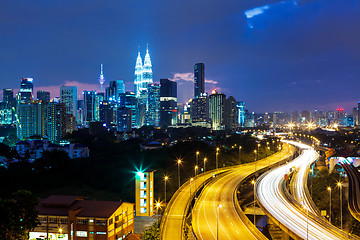 Image showing Kuala Lumpur skyline at night