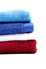 Image showing Colorful fluffy towels