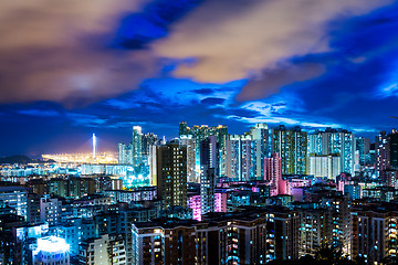 Image showing Urban city in Hong Kong at night