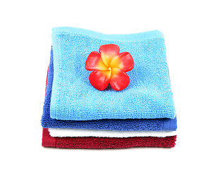 Image showing Colorful fluffy towels