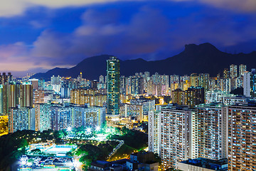 Image showing Urban Cityscape in Hong Kong at night
