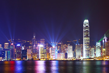 Image showing Hong Kong skyline at night