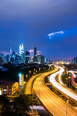 Image showing Kuala Lumpur skyline at night