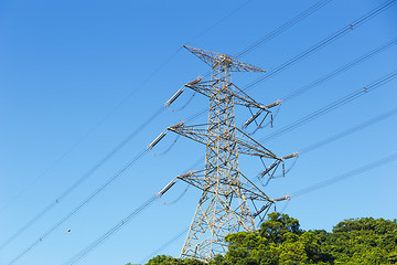 Image showing Power distribution tower