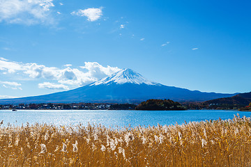 Image showing Mt. Fuji and lake