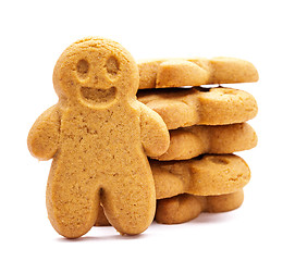 Image showing Stack of Gingerbread cookies