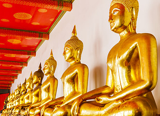 Image showing Golden buddha in temple