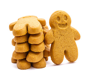 Image showing Stack of Gingerbread cookies