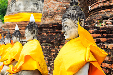 Image showing Ancient Buddha statue in temple