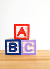 Image showing ABC wooden toy block