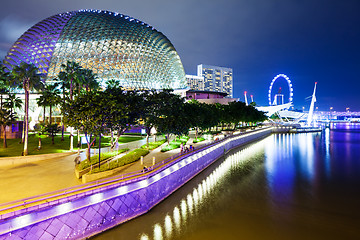 Image showing Singapore city at night