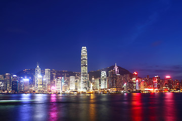 Image showing Hong Kong skyline at night