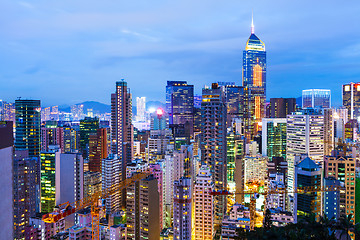 Image showing Hong Kong skyline at night