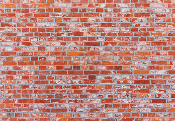 Image showing Brick wall in red color