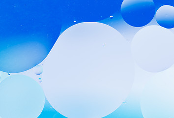 Image showing Oil drop background in blue color