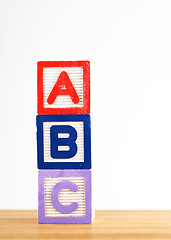 Image showing ABC wooden toy block