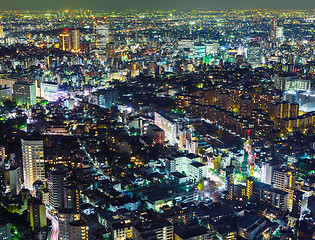 Image showing Tokyo city at night 